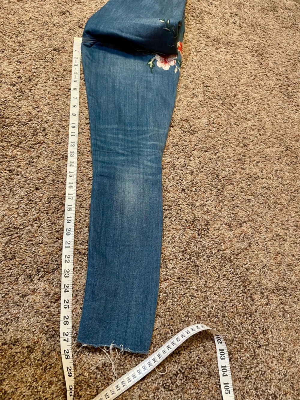 Express Floral Embroidered High Rise Skinny Ankle Legging.  Boho Festival. 6R - Picture 10 of 13